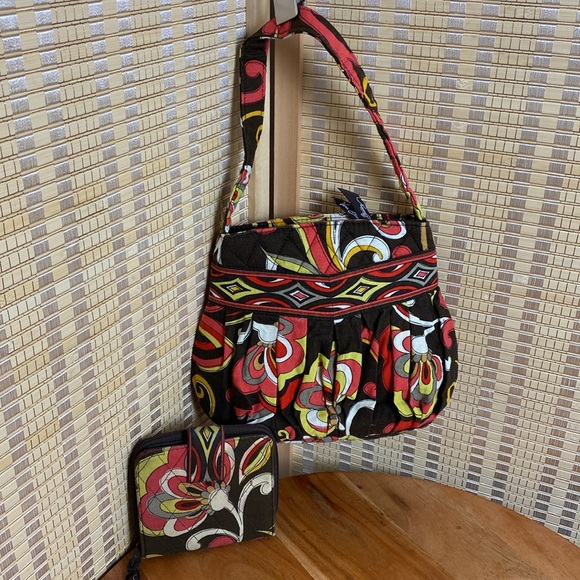 🔶Vera Bradley Retired Puccine Zip Top Satchel Purse Handbag - Picture 1 of 4